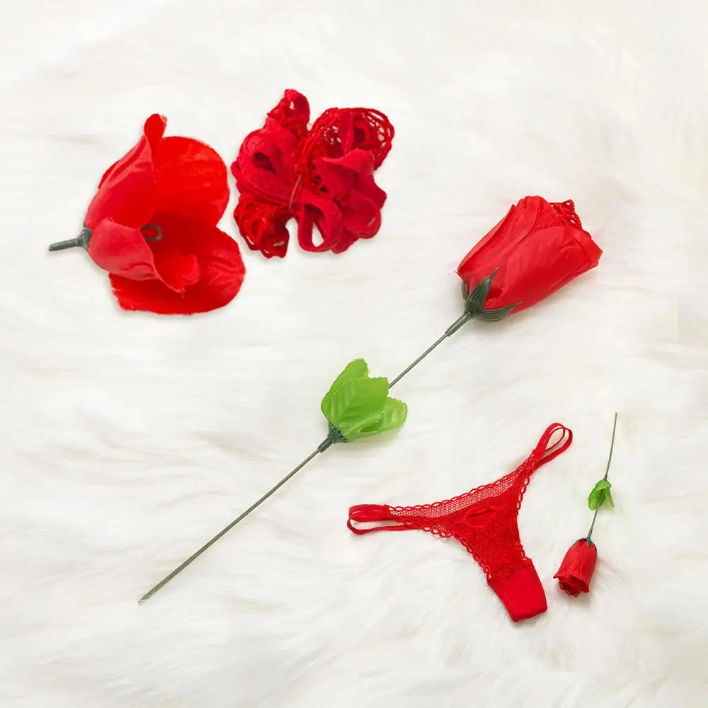 G-string dentelle rose & motifs — Taille basse