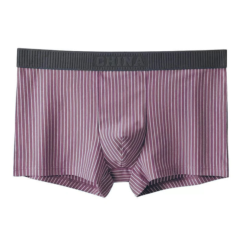 1Pc Boxer Shorts Men's Underwear Sexy Panties Cotton Striped Men's Underpants Male Boxers Homme U Convex Lingerie Free Shipping