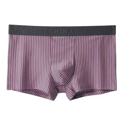 1Pc Boxer Shorts Men's Underwear Sexy Panties Cotton Striped Men's Underpants Male Boxers Homme U Convex Lingerie Free Shipping