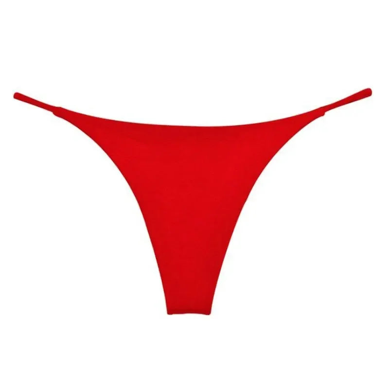 G-string femme taille basse sans coutures — Dentelle fine respirant couleur unie