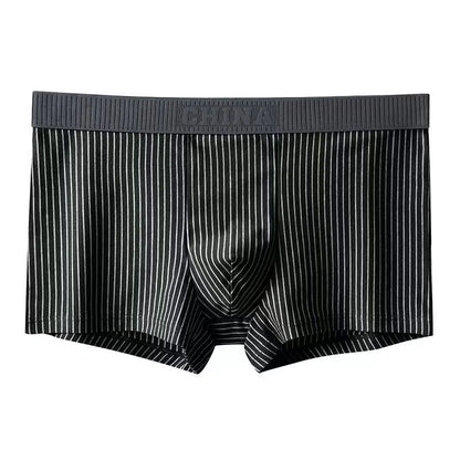 1Pc Boxer Shorts Men's Underwear Sexy Panties Cotton Striped Men's Underpants Male Boxers Homme U Convex Lingerie Free Shipping
