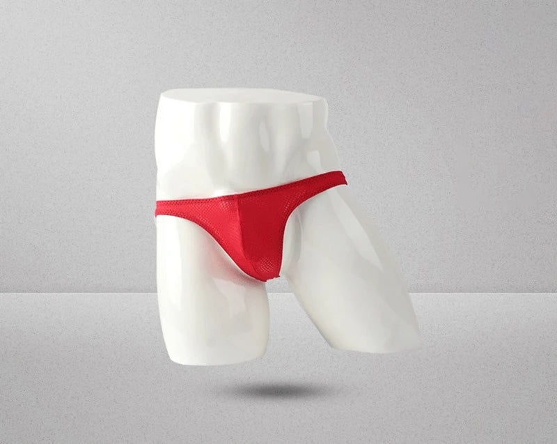 String homme G-string taille basse — Poche U respirant couleur unie sexy