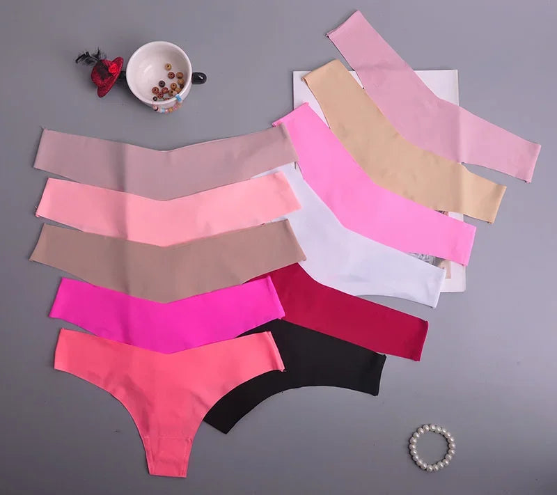 Tanga femme volants invisible — G-string sans coutures sexy lingerie