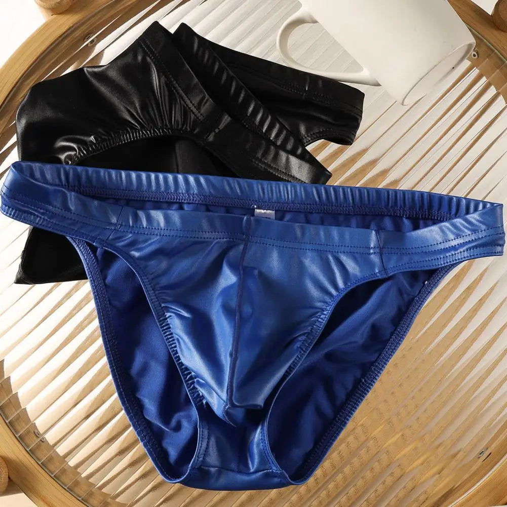 Slip Homme Glossy Soyeux - Ceinture Élastique Haute M-XXL - Nos Petits KIFF