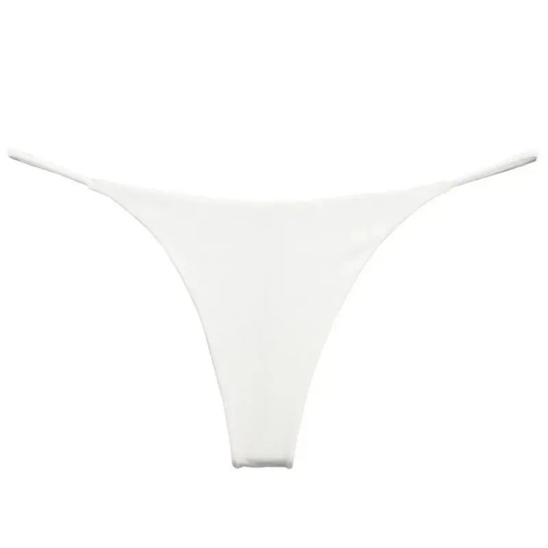 G-string femme taille basse sans coutures — Dentelle fine respirant couleur unie