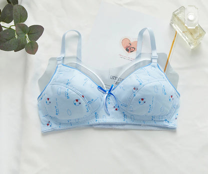 Soutien-gorge sport femme sans armature — 2 rangées de boutons couleur unie