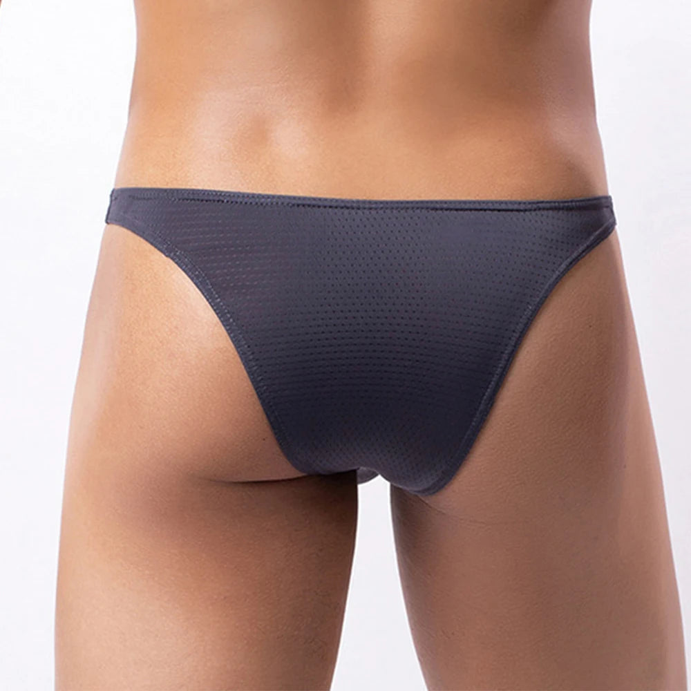 Bikini de bain homme G-string mesh nylon taille basse — M-XL