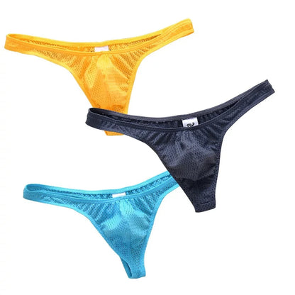 String homme G-string taille basse — Poche U respirant couleur unie sexy
