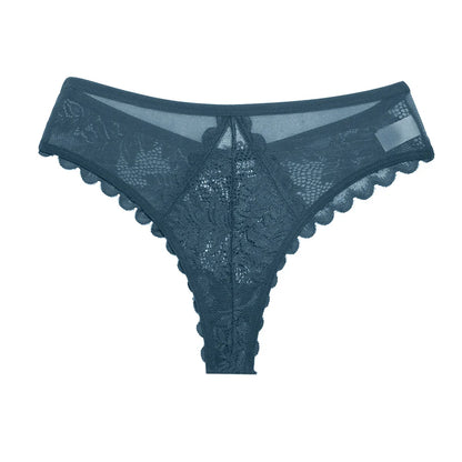 Thong femme résille dentelle — Patchwork transparent sexy