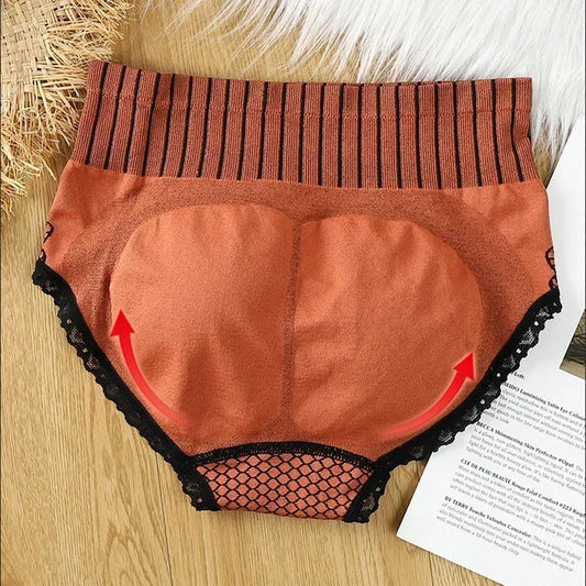 Culotte gainante femme — Taille haute sans coutures push-up fessier
