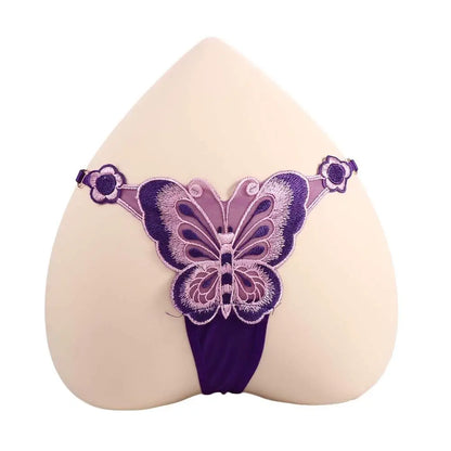 Culotte seamless respirante motif papillon brodé — S-XL