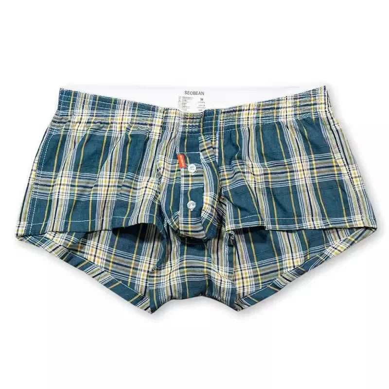 Boxer Coton Carreaux U-Convex - Ample & Respirant M-XL - Nos Petits KIFF