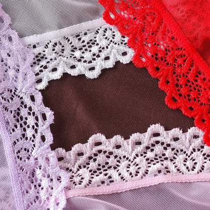 Culotte femme dentelle ultra-fine ajourée — Nylon entrejambe coton mi-taille sexy