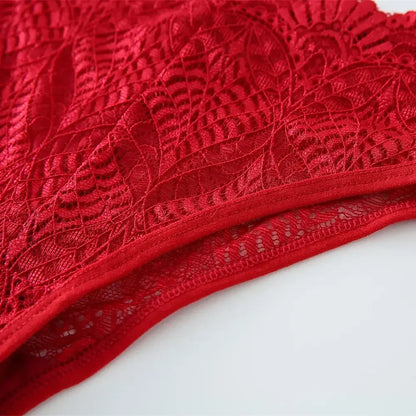 Culotte femme dentelle brodée — Taille basse ajourée