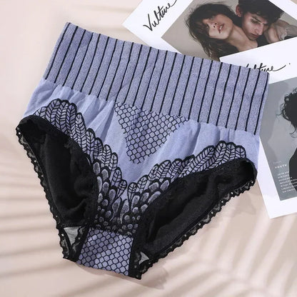 Culotte gainante femme nylon — Taille haute brodée push-up fessier