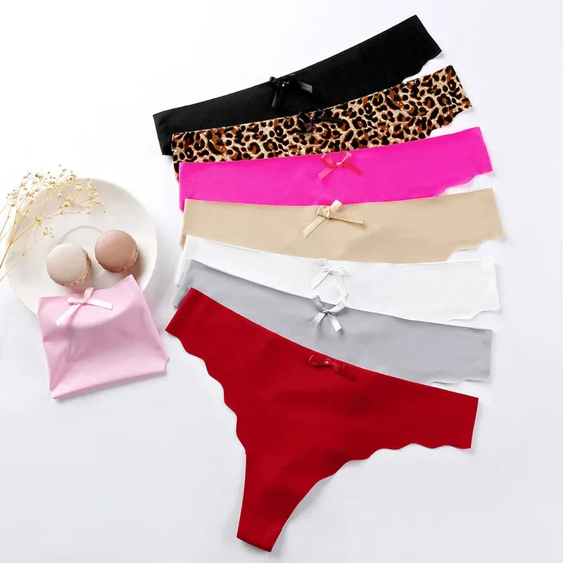 Tanga ice silk seamless V-waist — S-XL
