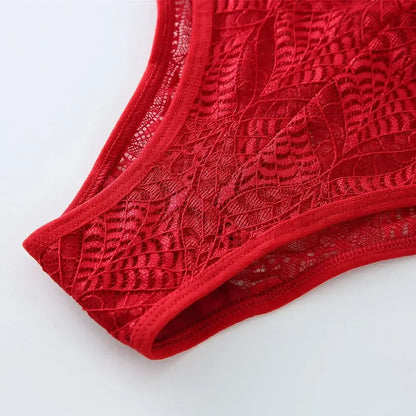 Culotte femme dentelle brodée — Taille basse ajourée