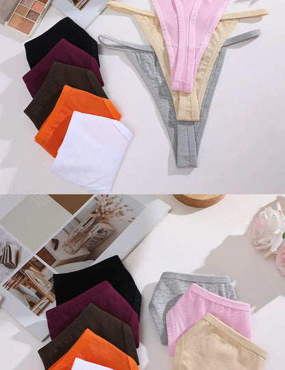 Lot 3 G-Strings Coton Taille Basse FINETOO - S à XL - Nos Petits KIFF