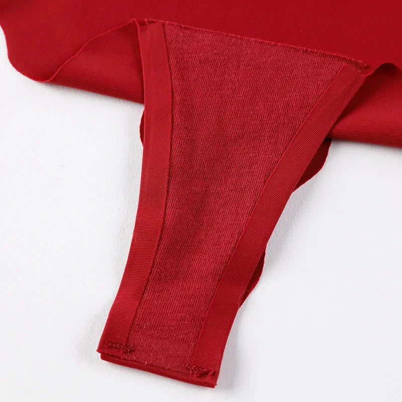 Tanga ice silk seamless V-waist — S-XL