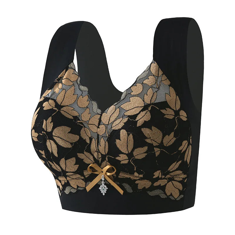 Brassière femme sans armatures dentelle — Push-up grande taille respirante