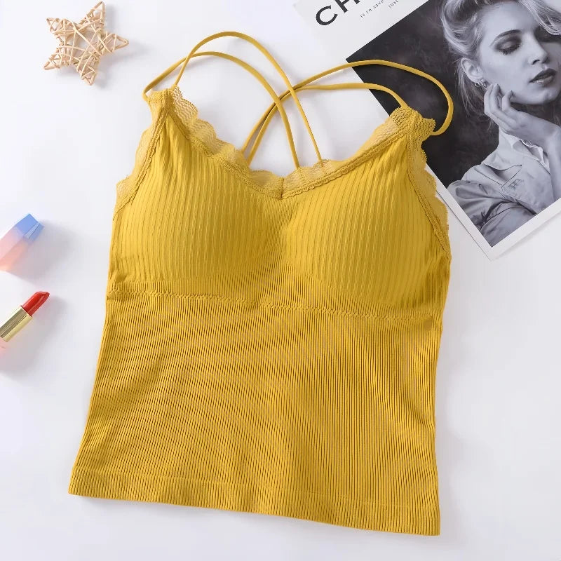 Tank Top Brassiere Camisole - Dos Ouvert Dentelle S-XL - Nos Petits KIFF
