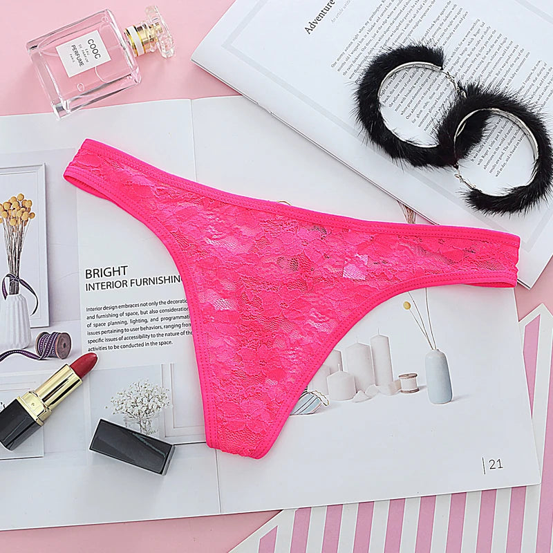 Tanga femme dentelle G-string — Taille basse sexy sans coutures