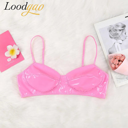 Brassiere Wet Look Cuir Vegan - Sans Armature S-XXL - Nos Petits KIFF