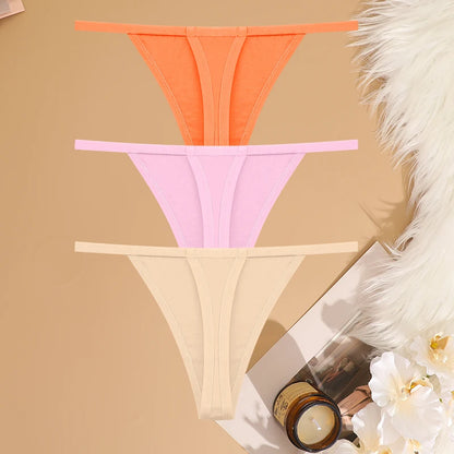 Lot 3 G-Strings Coton Taille Basse FINETOO - S à XL - Nos Petits KIFF