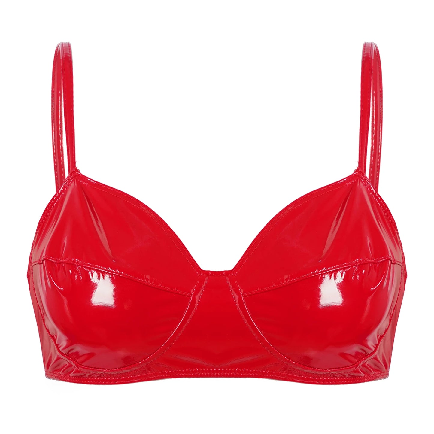 Brassiere Wet Look Cuir Vegan - Sans Armature S-XXL - Nos Petits KIFF