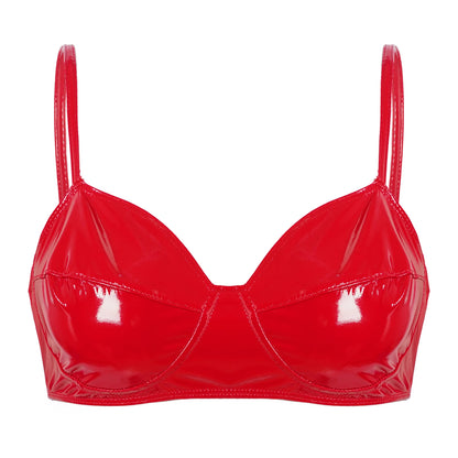 Brassiere Wet Look Cuir Vegan - Sans Armature S-XXL - Nos Petits KIFF