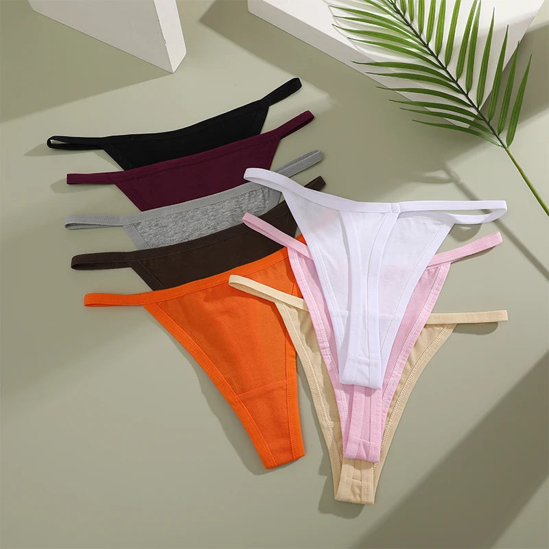 Lot 3 G-Strings Coton Taille Basse FINETOO - S à XL - Nos Petits KIFF