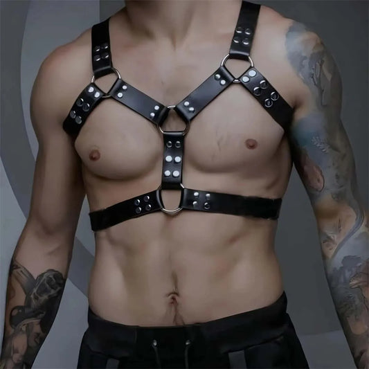 Harnais Cuir Homme - Bondage & Style Goth - Nos Petits KIFF