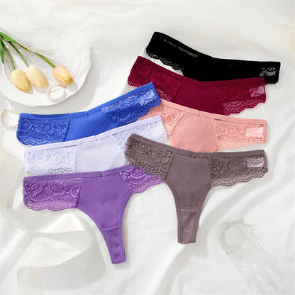 Culotte G-String Coton Dentelle - Taille Basse S-XL - Nos Petits KIFF