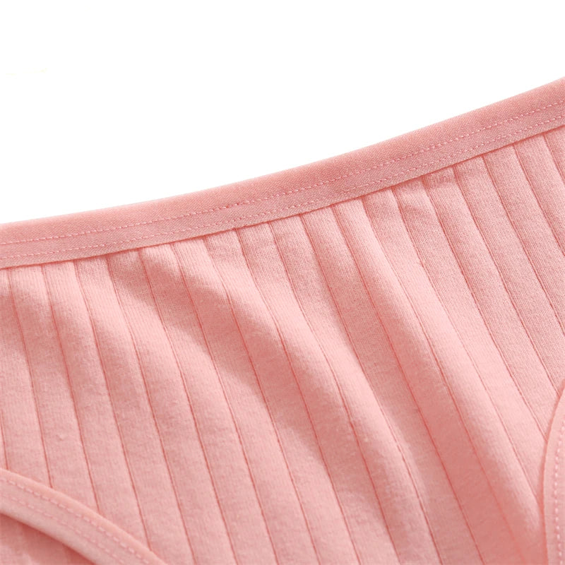 Culotte femme coton sans coutures — Taille basse respirante douce couleur unie