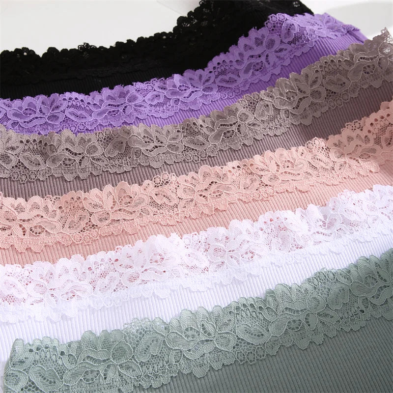 Culotte brésilienne dentelle coton taille basse — S-XL