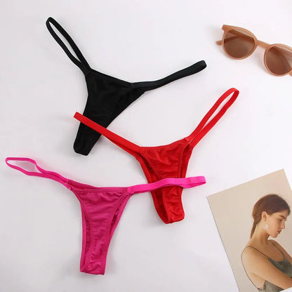 Tanga soie de lait — Coton taille basse stretch