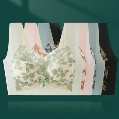 Brassière femme sans armatures dentelle — Push-up grande taille respirante