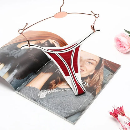 Thong coton seamless taille basse couleur unie — S-XL