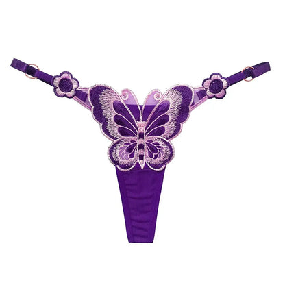 Culotte seamless respirante motif papillon brodé — S-XL