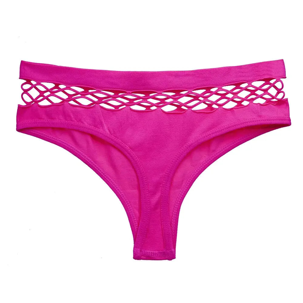 Women's Lingerie Sexy G-string Thongs Cotton Women's Panties Hollow Out Briefs Plus Size S-XXL Underwear Thongs