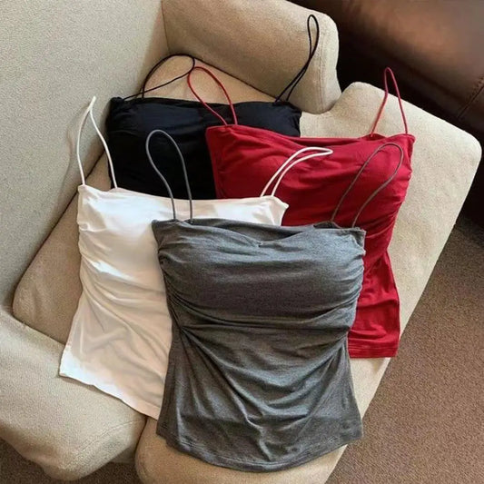 Brassière camisole sans coutures avec coussinet