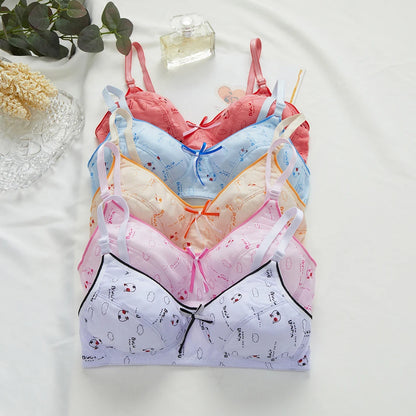 Soutien-gorge sport femme sans armature — 2 rangées de boutons couleur unie