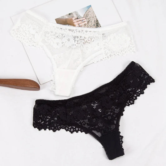 Culotte Coton Dentelle Florale Taille Basse - Respirante - Nos Petits KIFF