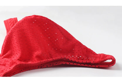 String homme G-string taille basse — Poche U respirant couleur unie sexy