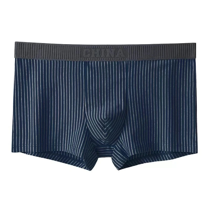 1Pc Boxer Shorts Men's Underwear Sexy Panties Cotton Striped Men's Underpants Male Boxers Homme U Convex Lingerie Free Shipping