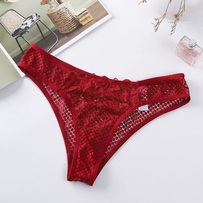 Culotte femme mesh transparente — Taille basse sans coutures sexy