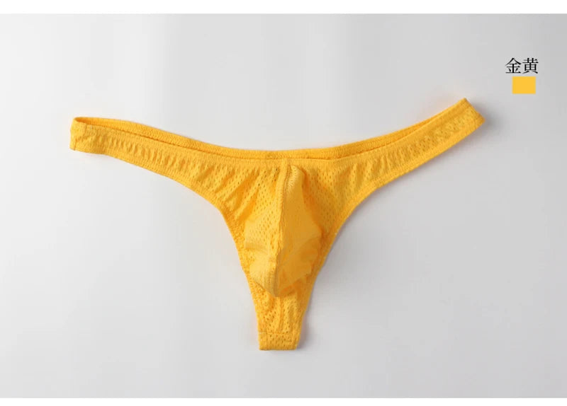 String homme G-string taille basse — Poche U respirant couleur unie sexy