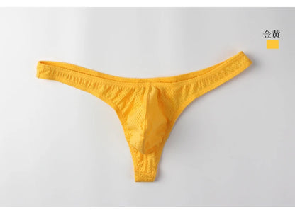 String homme G-string taille basse — Poche U respirant couleur unie sexy