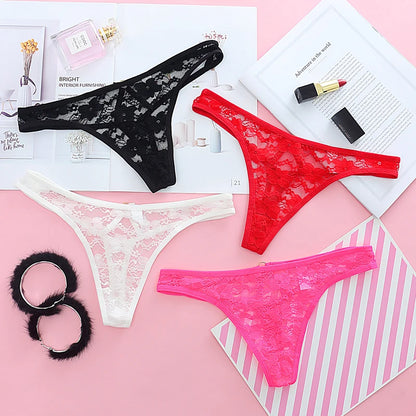 Tanga femme dentelle G-string — Taille basse sexy sans coutures