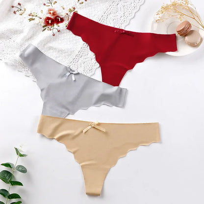 Tanga ice silk seamless V-waist — S-XL